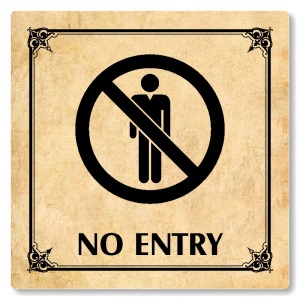No entry, 80x80mm, pergamen, Nebraska